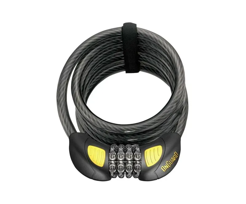 Onguard Doberman 1850x12mm Combo Cable Lock in Black/Yellow