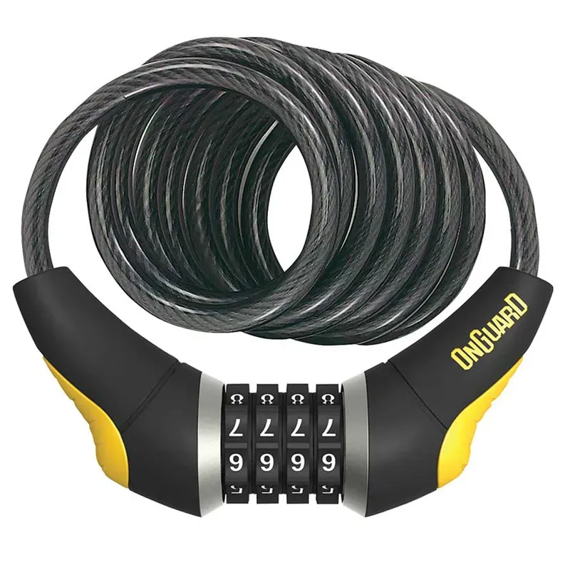 Onguard Doberman 12mm 6ft Combo Cable with Lock in Black