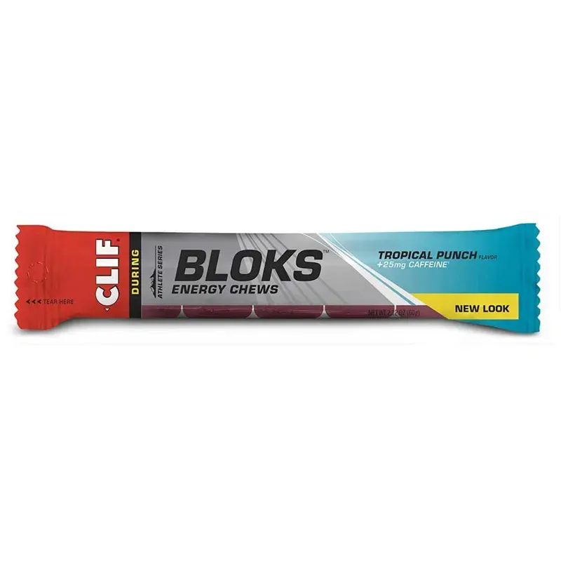 CLIF Bloks Energy Chews Tropical Punch 25mg Caffeine