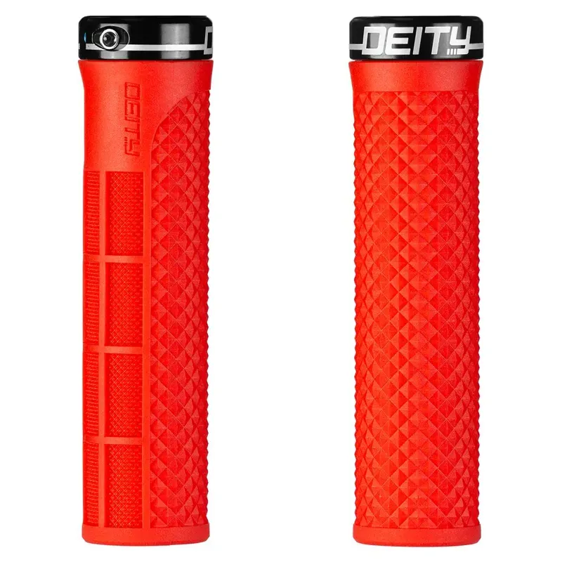 Deity Lockjaw Grips in Red