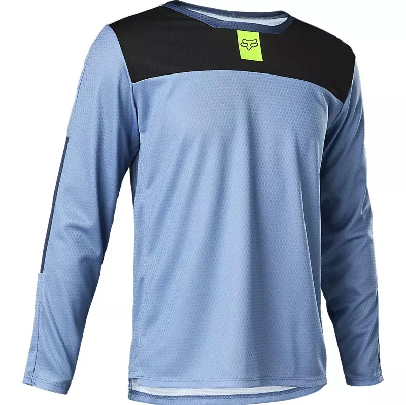 Fox Defend Youth Long Sleeve Jersey Large in Dust Blue