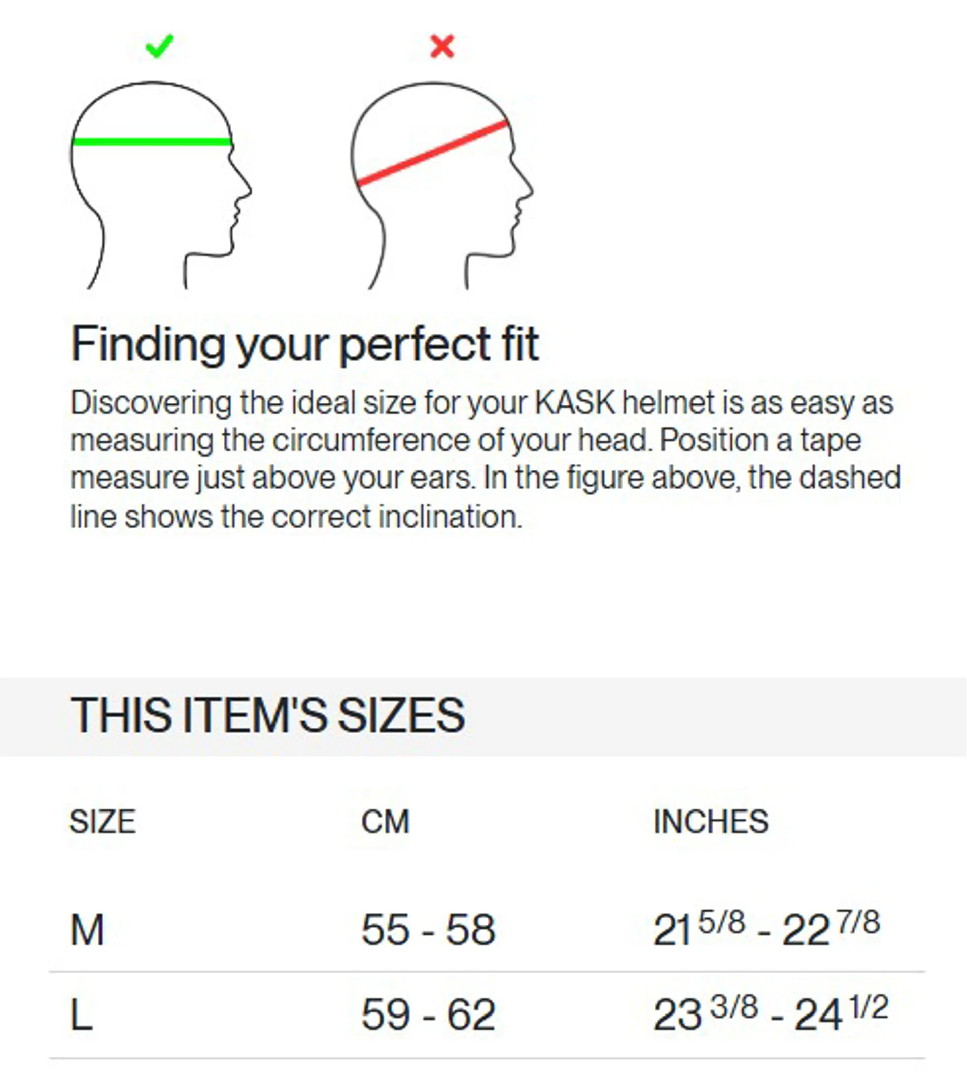 Bambino size guide