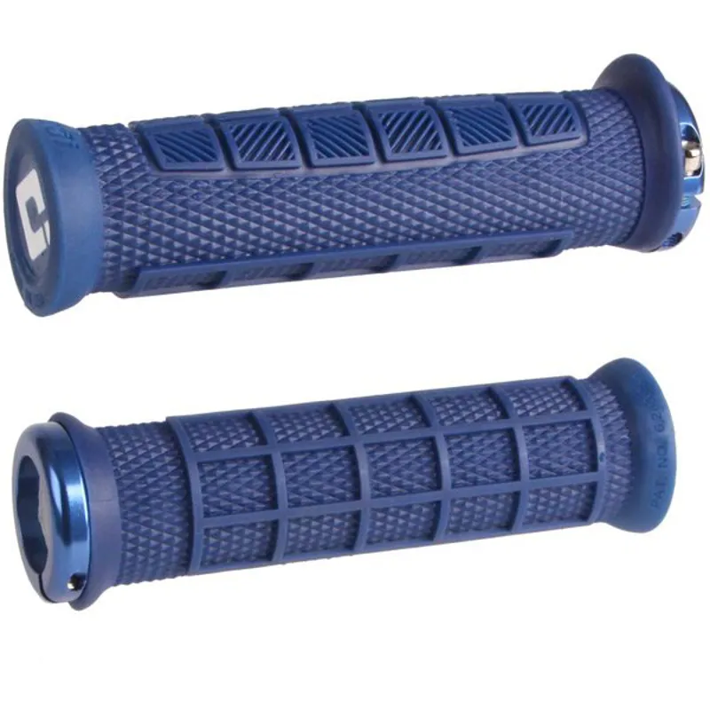 Odi Elite Pro 130mm Mountain Bike Lock On Grips in Blue