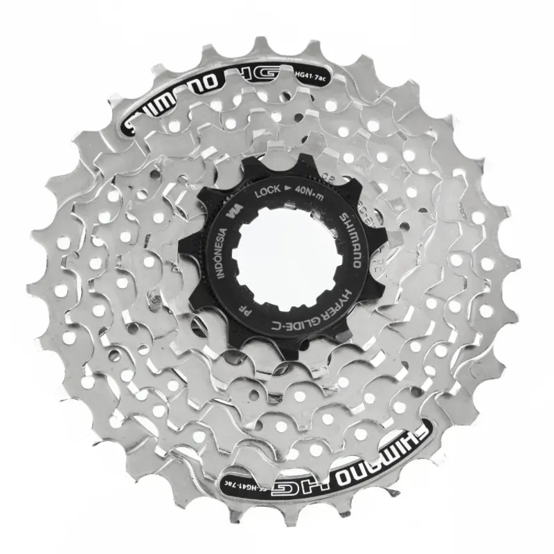 Shimano CS-HG41 7-speed 11-28-tooth Cassette in Silver