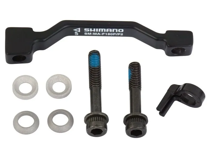 Shimano SM-MA-F180-PP Brake Caliper Adapter Postmount Caliper to Postmount Frame or Fork in Black-1
