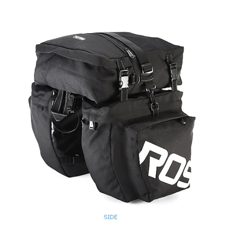 Roswheel 3 in 1 Multifunction Bicycle Pannier Bag in Black-2