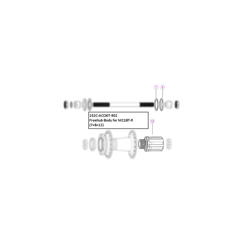 Giant 152C-ACCKIT-902 Freehub body for 1520-M21BTR-01-3