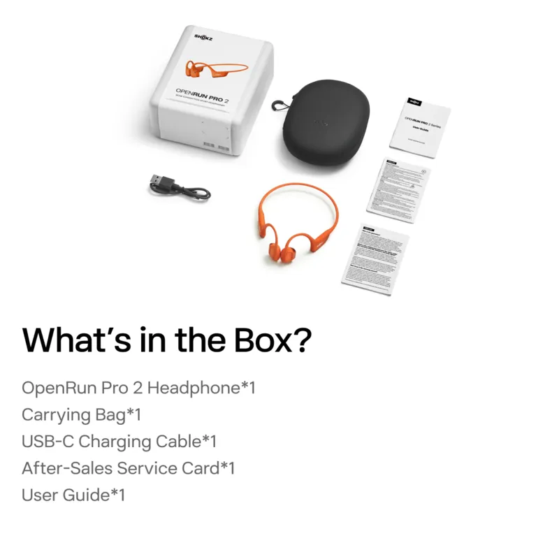 SHOKZ OpenRun PRO 2 Mini Open Ear Headphones in Orange-5