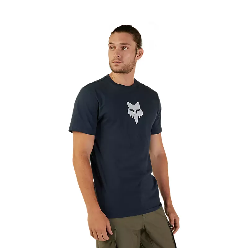 Fox Head Premium Short Sleeve T-Shirt in Midnight Blue-3