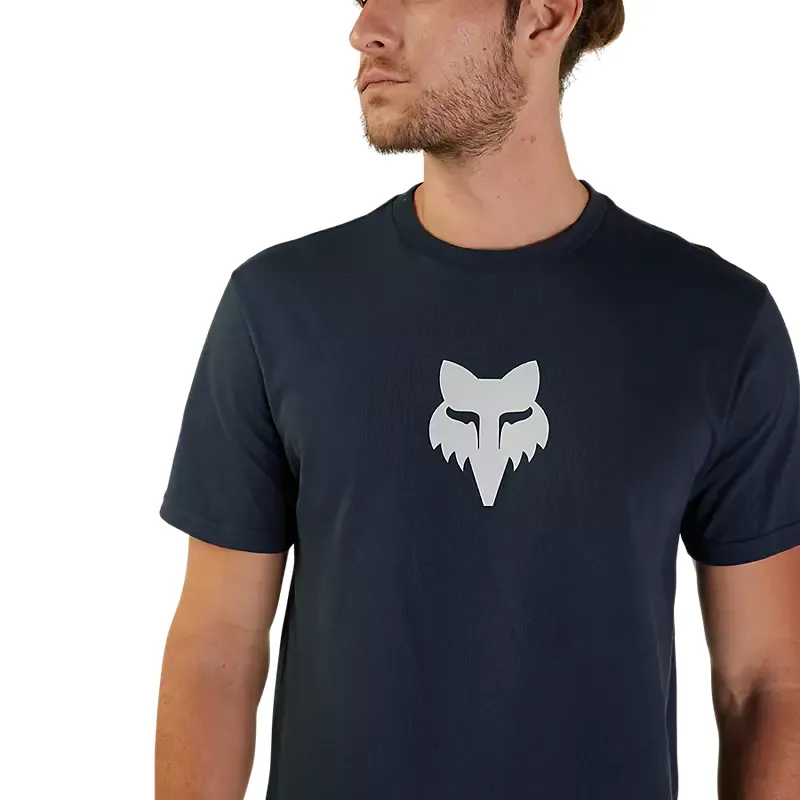 Fox Head Premium Short Sleeve T-Shirt in Midnight Blue-4