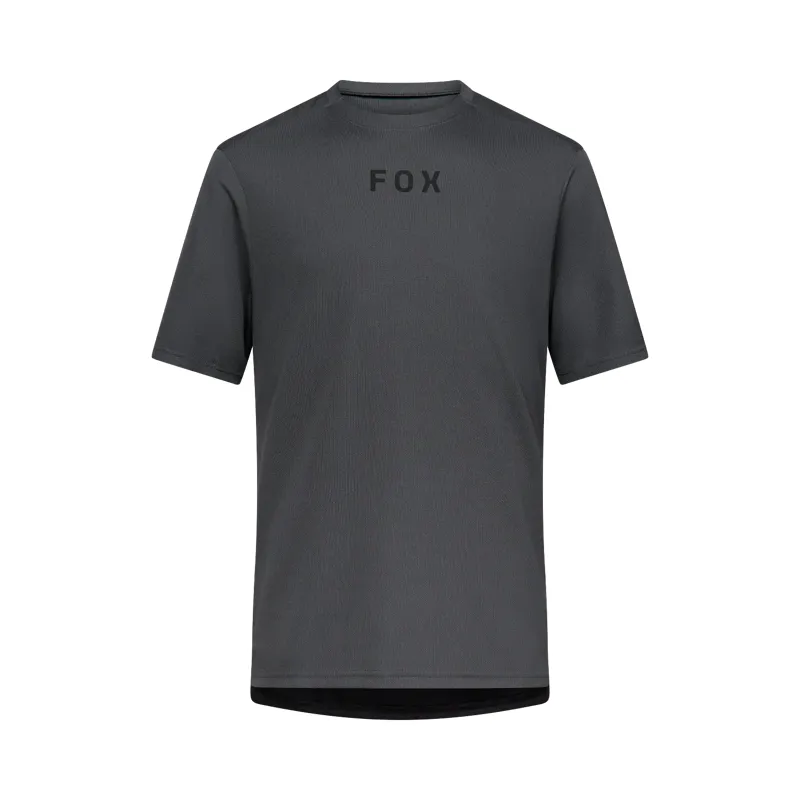 Fox Ranger Wordmark Jersey Short Sleeve Mens in Dark Shadow