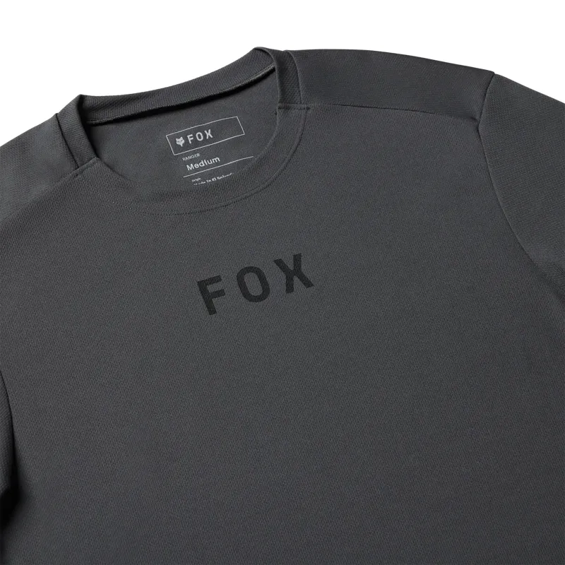 Fox Ranger Wordmark Jersey Short Sleeve Mens in Dark Shadow-2
