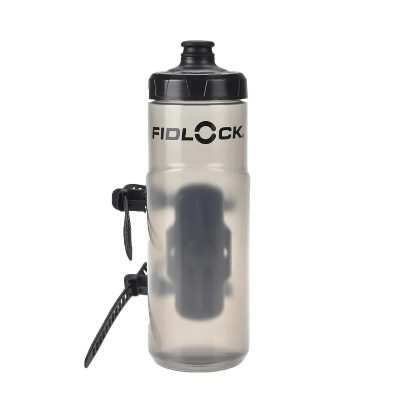 Fidlock TWIST Magnetic Water Bottle Cage Set with Universal Base Mount Strap-On 600ml in Smoke-1