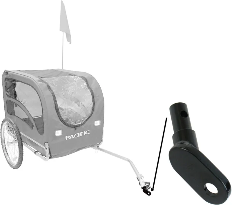 Pacific Trailer Hitch to Suit Kiddie and Pet Carrier in Black-1
