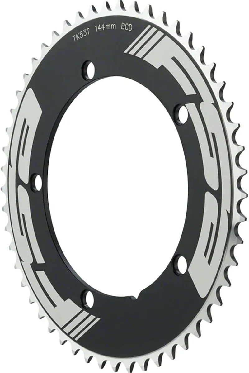 Fsa Time Trial Chainring 130bcd 53T in Black and Silver