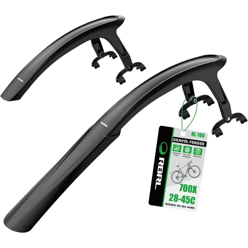 RBRL Hybrid Gravel Mudguard Set 28 - 45c in Black