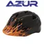 Azure Youth Helmet T26 Flames 46-50cm in Black