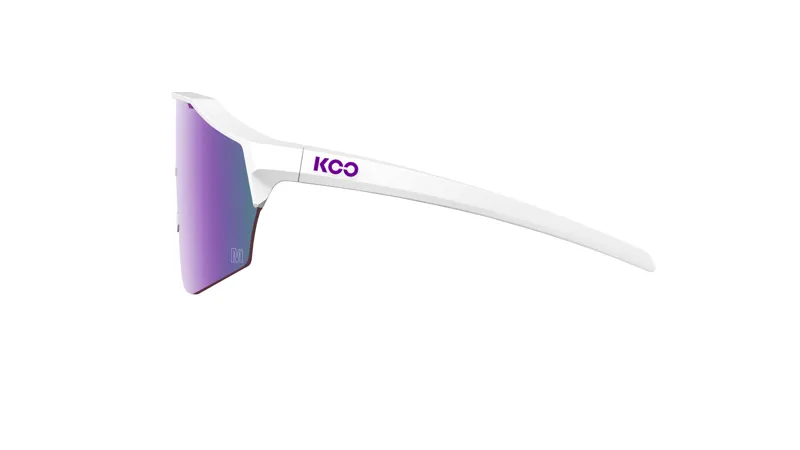 Koo ALIBI Cycling Sunglasses MDD White Frames with Violet Mirror Lenses Regular Size-2