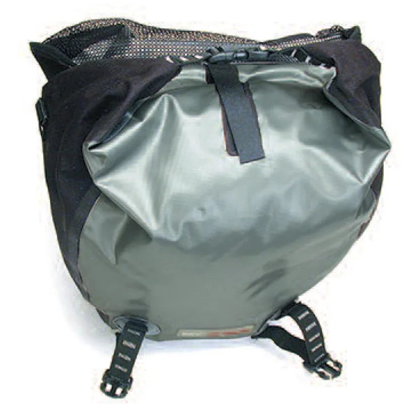 Azur Waterproof Rear Pannier Bags 42 Litre Pair in Silver/Black-1