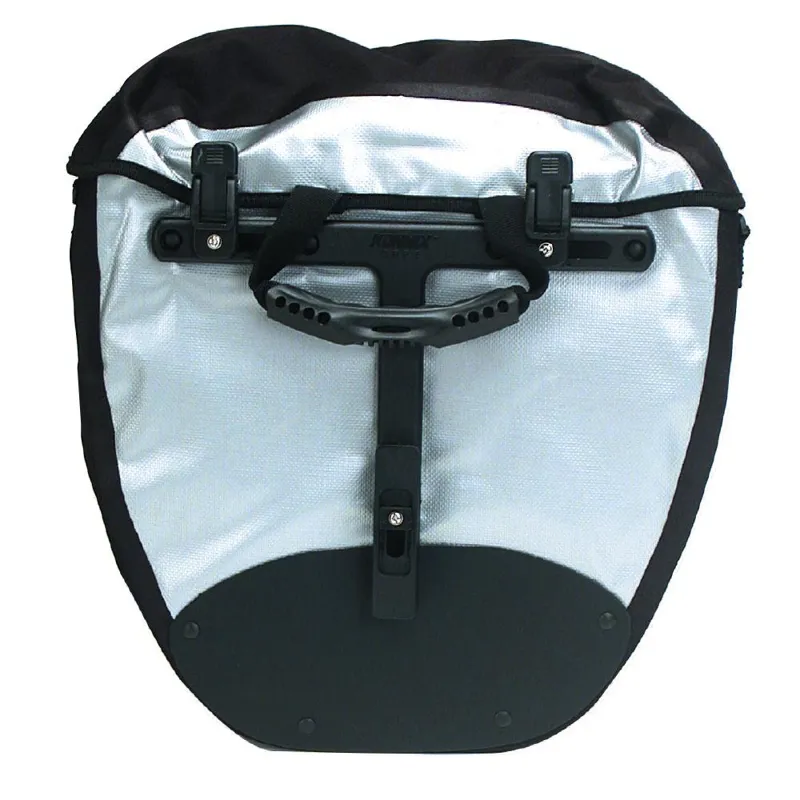 Azur Waterproof Rear Pannier Bags 42 Litre Pair in Silver/Black-3