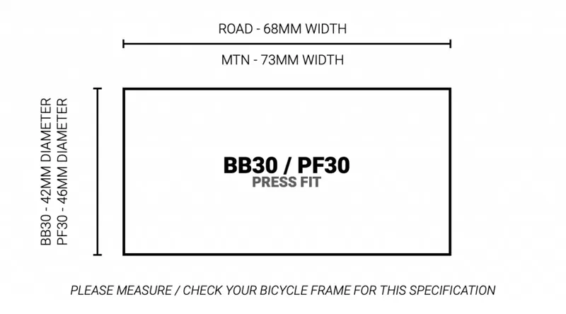 Praxis M30 Bottom Bracket BB30/PF30 68mm Road in Black-3