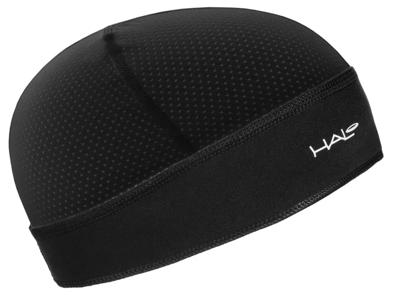 Halo Skull Cap Black Sweat Wicking Sun Protection in Black