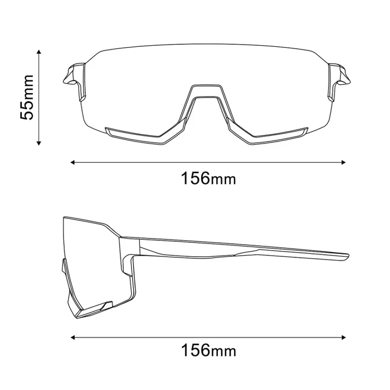 Shimano Aerolite2 Road Glasses Matt Black with Photochromic Smoke Silver Mirror Lenses-1