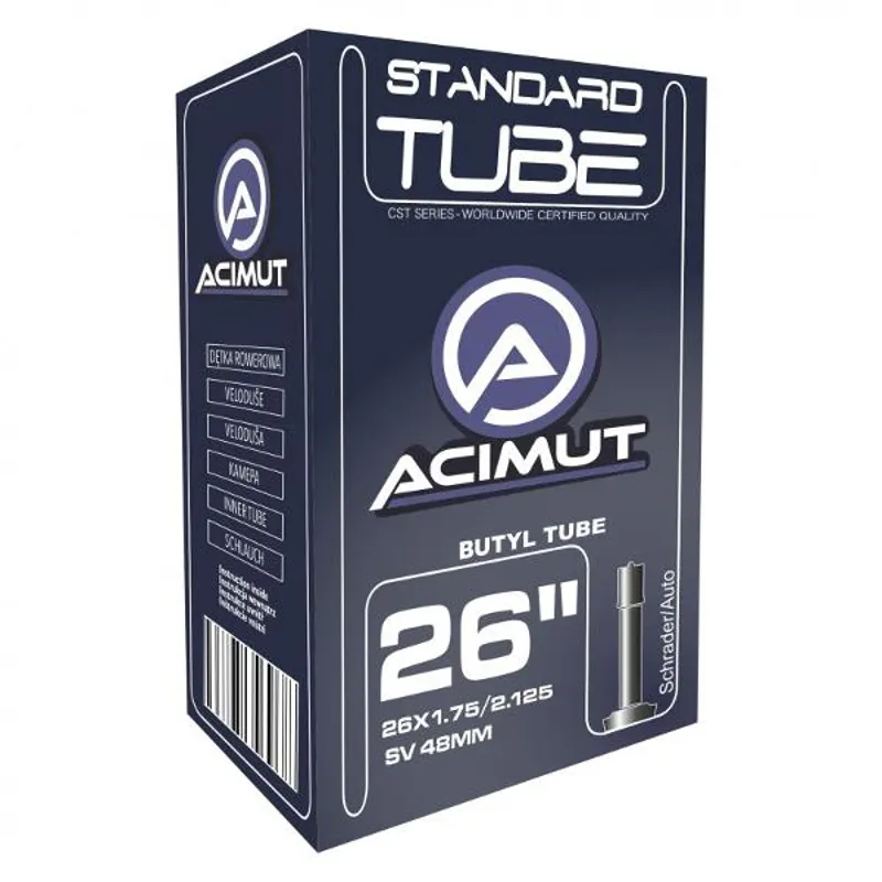 CST Acimut Tube 26 x 1.75/2.125 Schrader Valve 48mm in Black