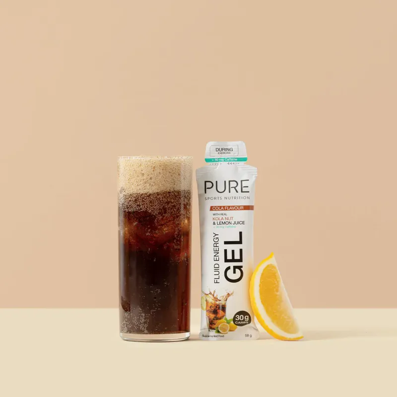 Pure Fluid Energy Gel Cola + Caffeine Box of 8 x 58g