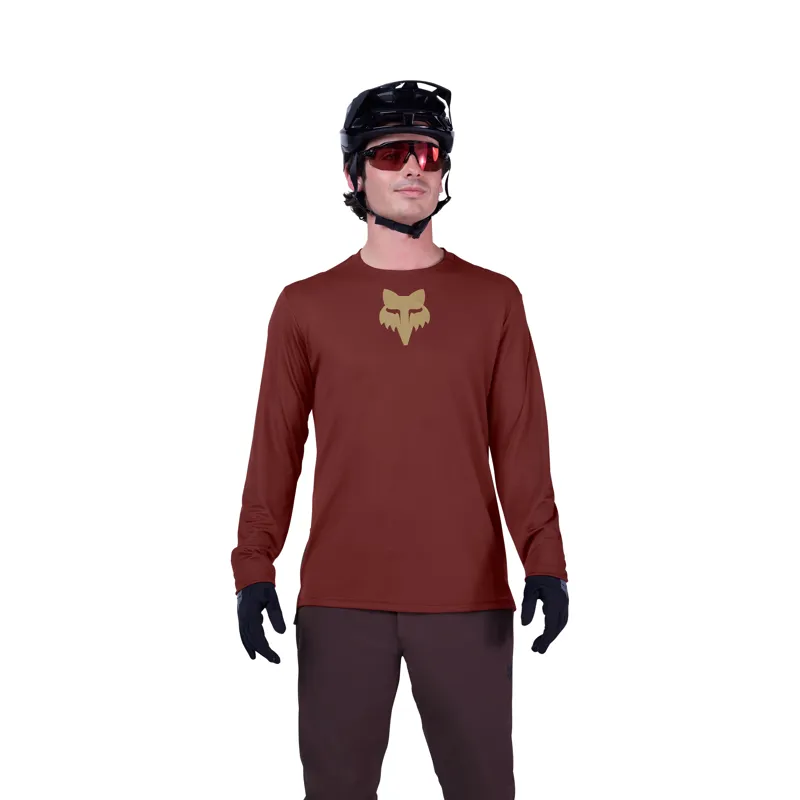 Fox Ranger Fox Head Long Sleeve Mens Jersey in Rust-2