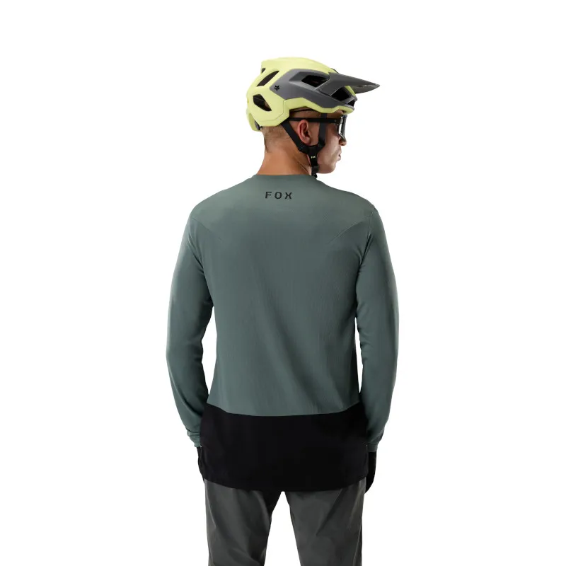 Fox Ranger Fox Head Long Sleeve Mens Jersey in Sage Green-3