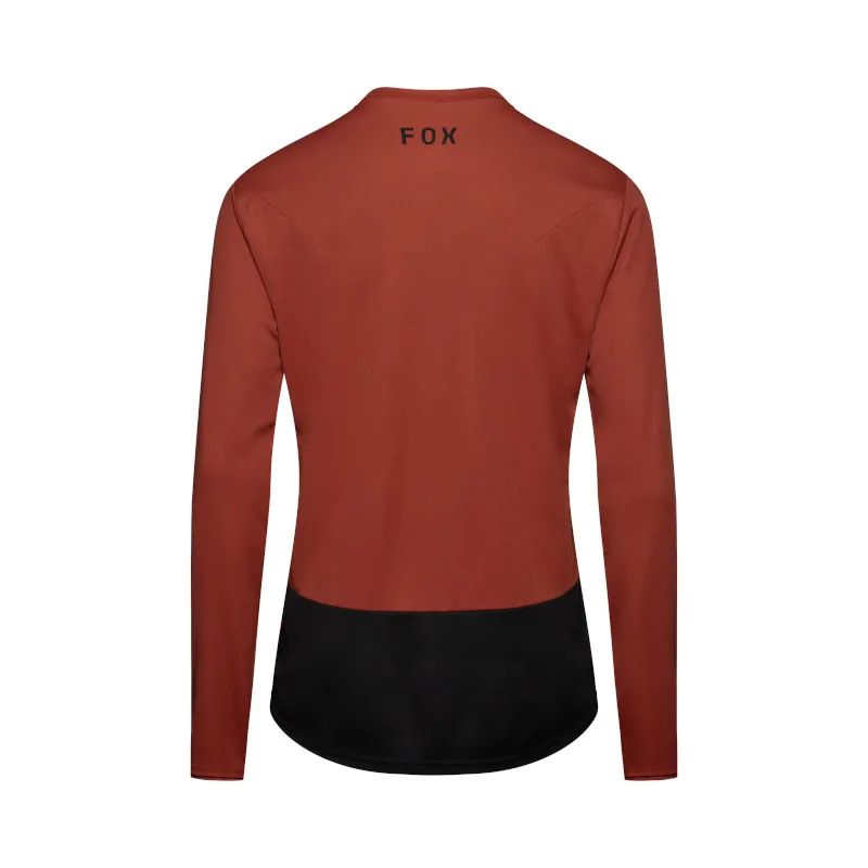 Fox Ranger Fox Head Long Sleeve Mens Jersey in Amber Scarlet-1