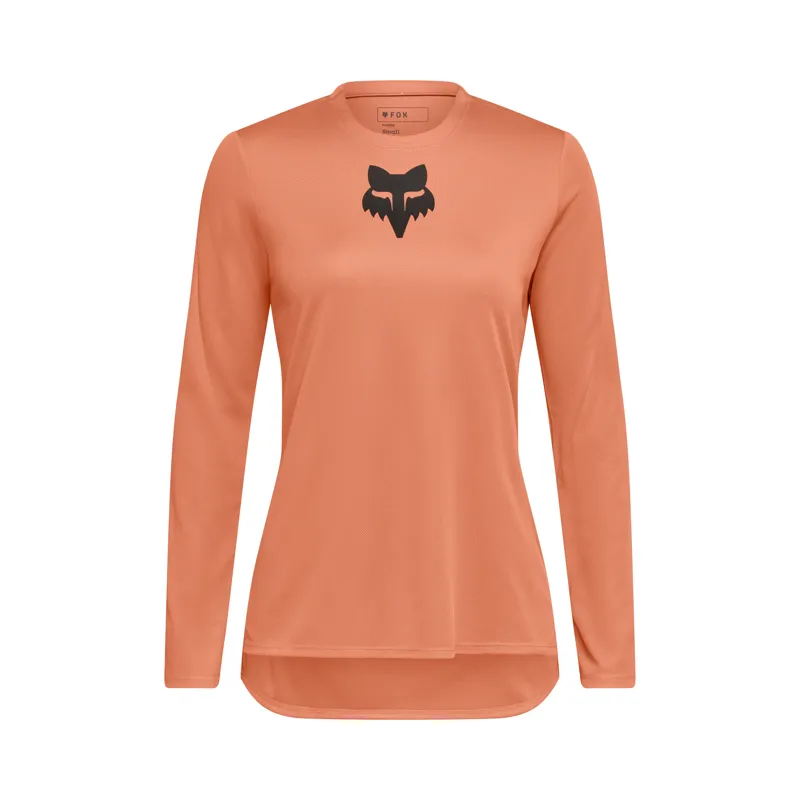 Fox Womens Ranger Long Sleeve Jersey in Coral