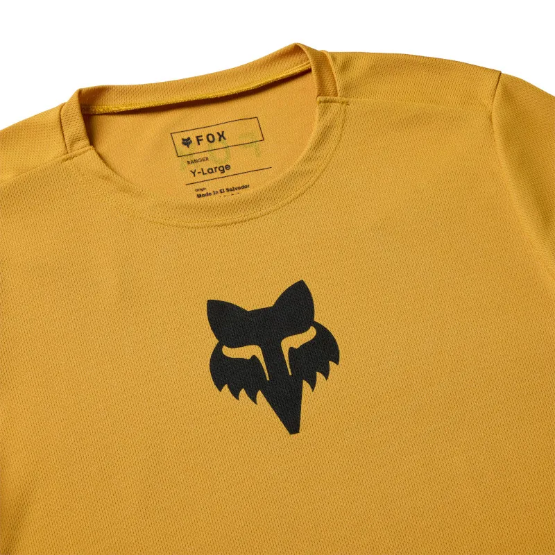 Fox Youth Ranger Fox Head Short Sleeve Jersey in Bronze-2