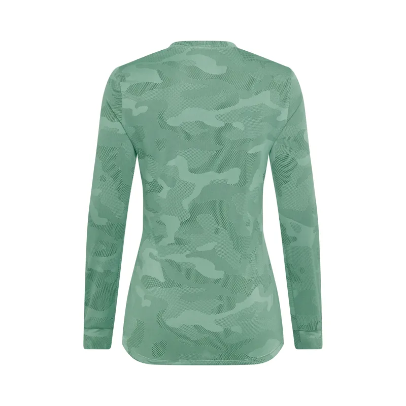 Fox Womens Ranger Tru Dri Long Sleeve MTB Jersey in Pine-1