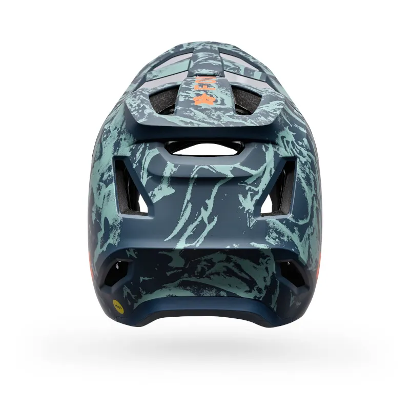 Fox Rampage Image Print Full Face MTB Helmet in Arctic Blue-3