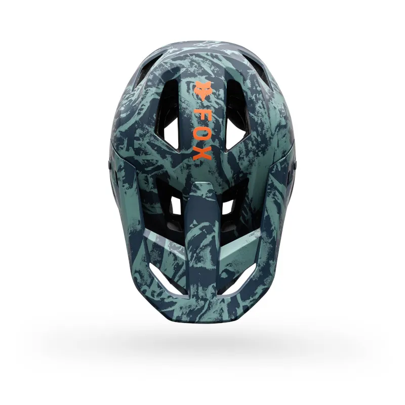 Fox Rampage Image Print Full Face MTB Helmet in Arctic Blue-4