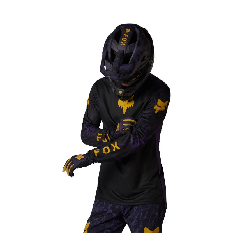 Fox Ranger Image Feel Long Sleeve Mens MTB Jersey in Plum-5