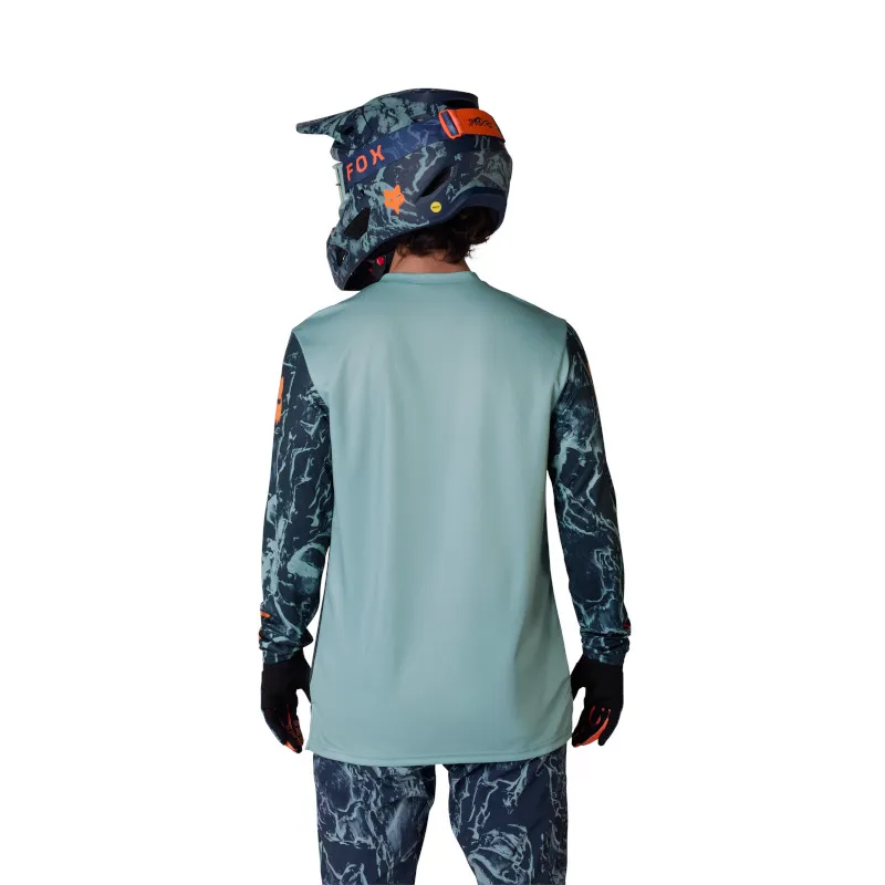 Fox Ranger Image Feel Long Sleeve Mens MTB Jersey in Arctic Blue-2