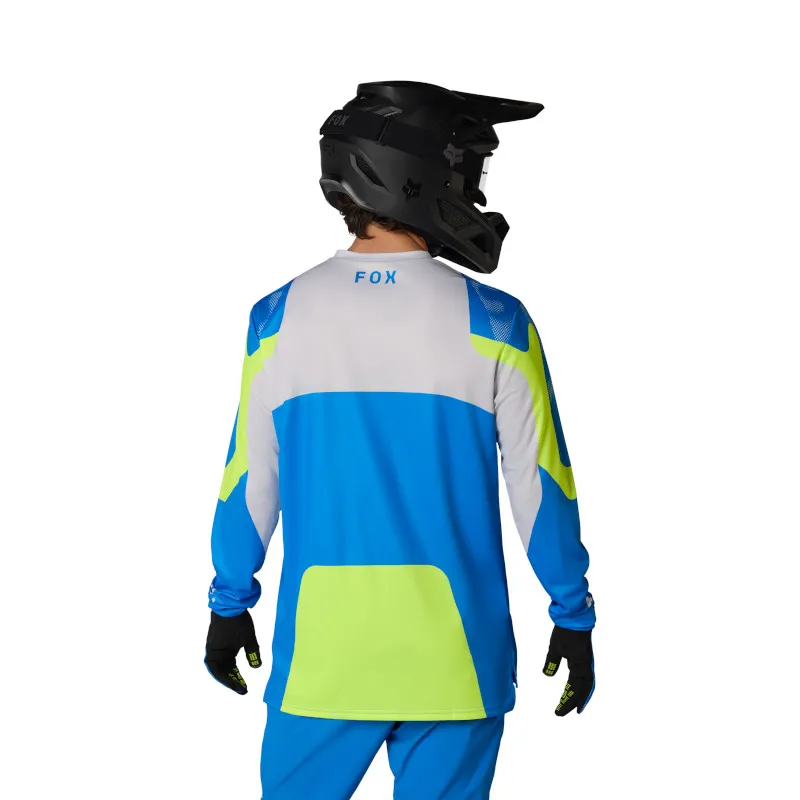 Fox Ranger Tactile Long Sleeve Mens MTB Jersey in Blue Jewel-3