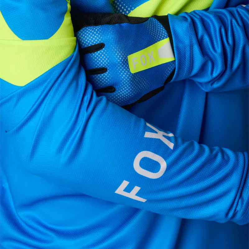 Fox Ranger Tactile Long Sleeve Mens MTB Jersey in Blue Jewel-5