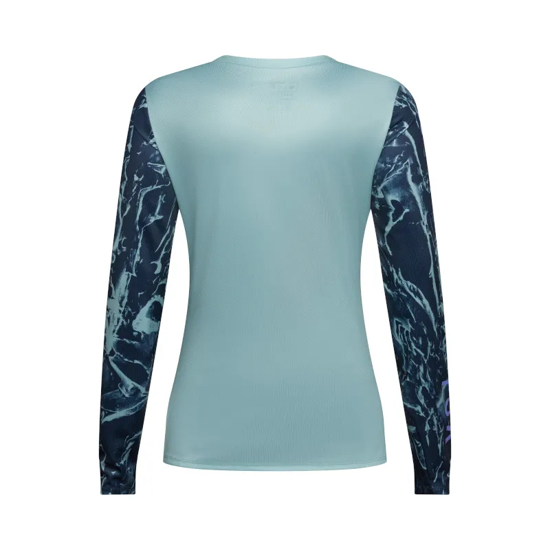 Fox Ranger Image Feel Long Sleeve Womens MTB Jersey in Arctic Blue-1