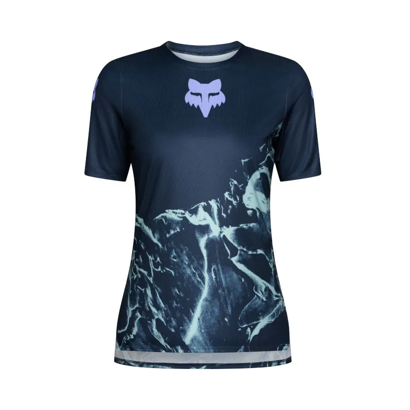 Fox Ranger Image Feel Short Sleeve Womens MTB Jersey in Arctic Blue