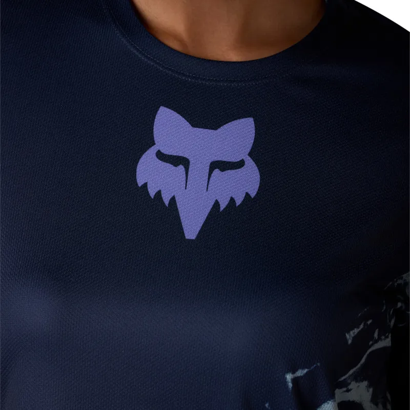 Fox Ranger Image Feel Short Sleeve Womens MTB Jersey in Arctic Blue-4