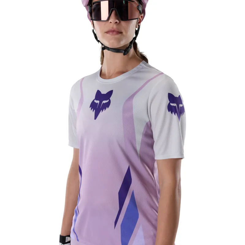 Fox Womens Ranger Short Sleeve Jersey Foundry in Lavender Drift-4