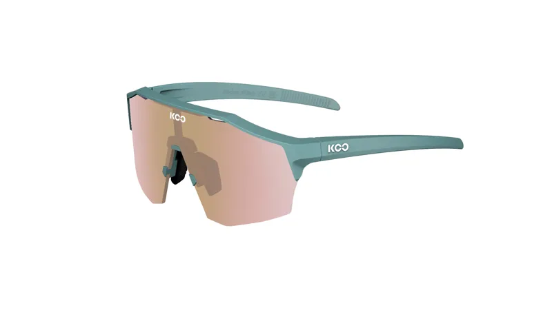 Koo ALIBI Cycling Sunglasses Harbor Blue Matt Frame Copper Mirror Lenses in Regular Size