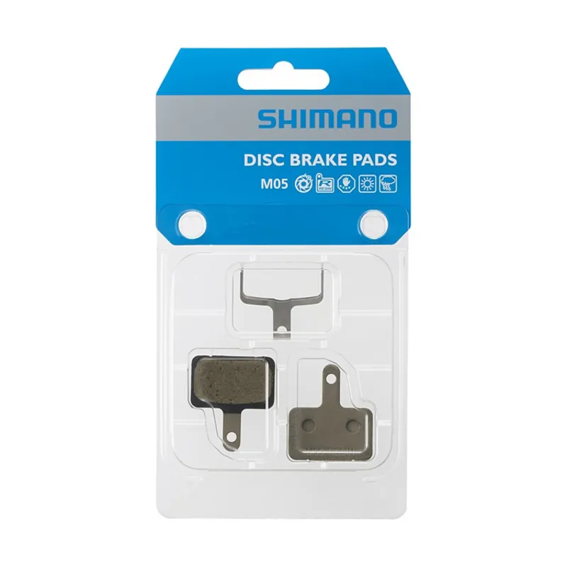 Shimano BR-MT400 Disc Brake Pads Resin with Spring B05S-RX in Silver