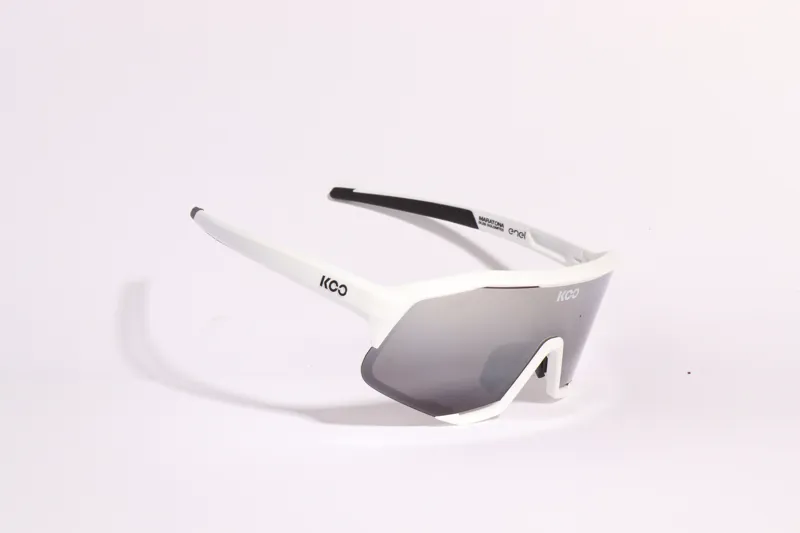 Koo Demos Maratona dles Dolomites Cycling Sunglasses White Matt/Silver Gradient Mirror