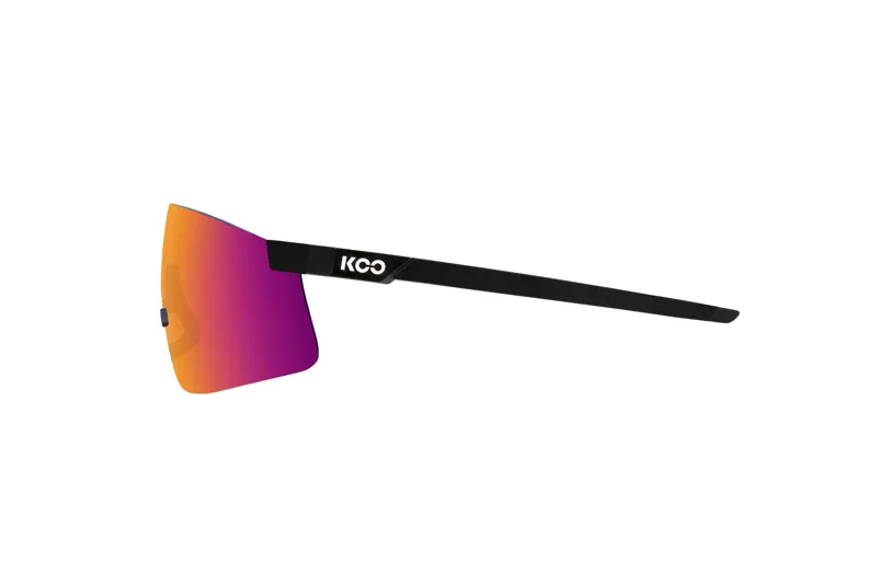Koo Nova Cycling Sunglasses Matt Black Frame with Fuchsia Mirror Lenses-1