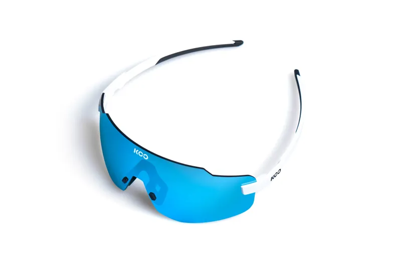 Koo Supernova White Frames with Turquoise Mirror Lenses-1